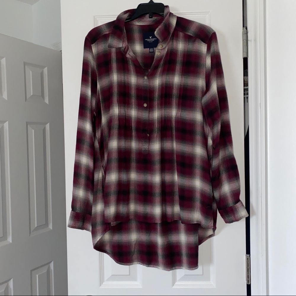 American Eagle Red/Purple Flannel